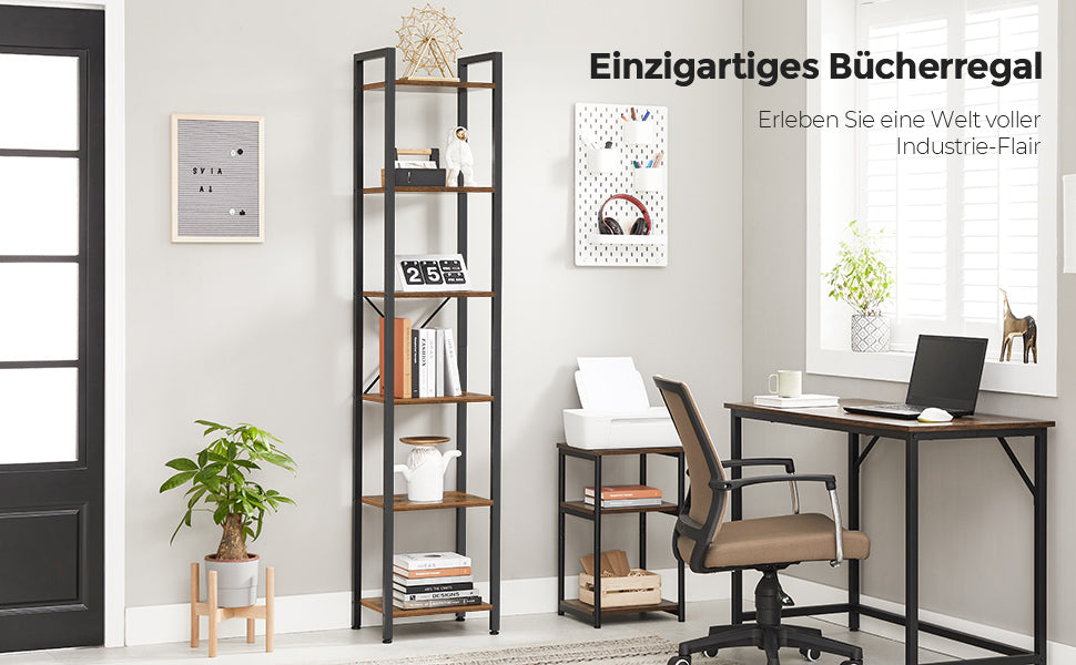 SONGMICS shoe rack / bookcase with 10 compartments, shoe cabinet, 30x40x30 cm per compartment, narrow, with doors, steel frame