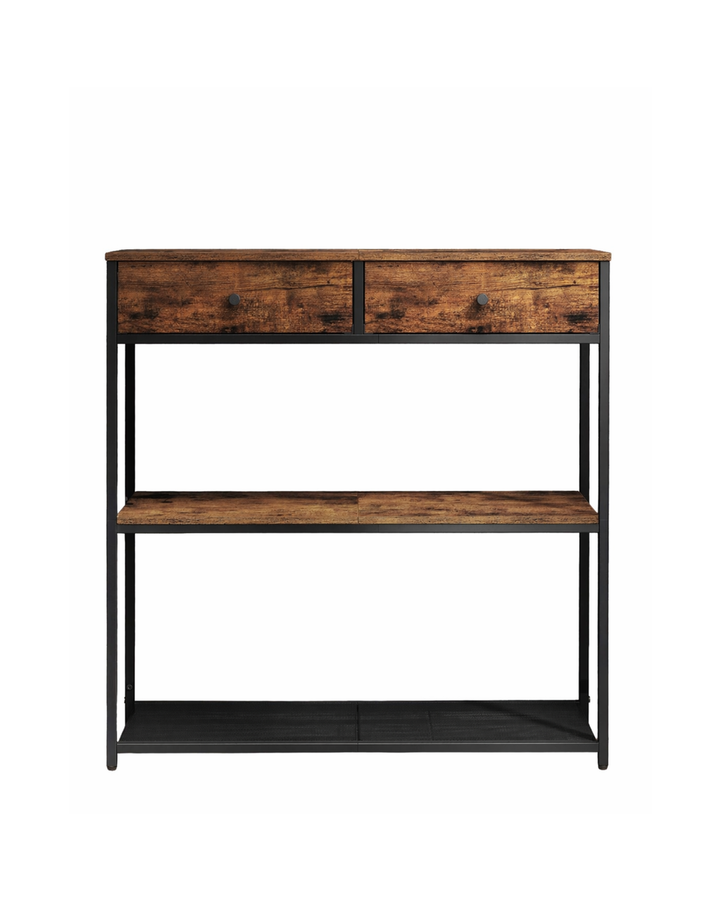VASAGLE Console table, side table with 2 fabric drawers, hallway table, 24x76x80cm