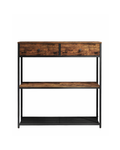 VASAGLE Console table, side table with 2 fabric drawers, hallway table, 24x76x80cm