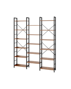 Bookcase, Standing Shelf with 17 Shelves, Adjustable Spacing, Book Shelf with Metal Frame, for Living Room, Bedroom