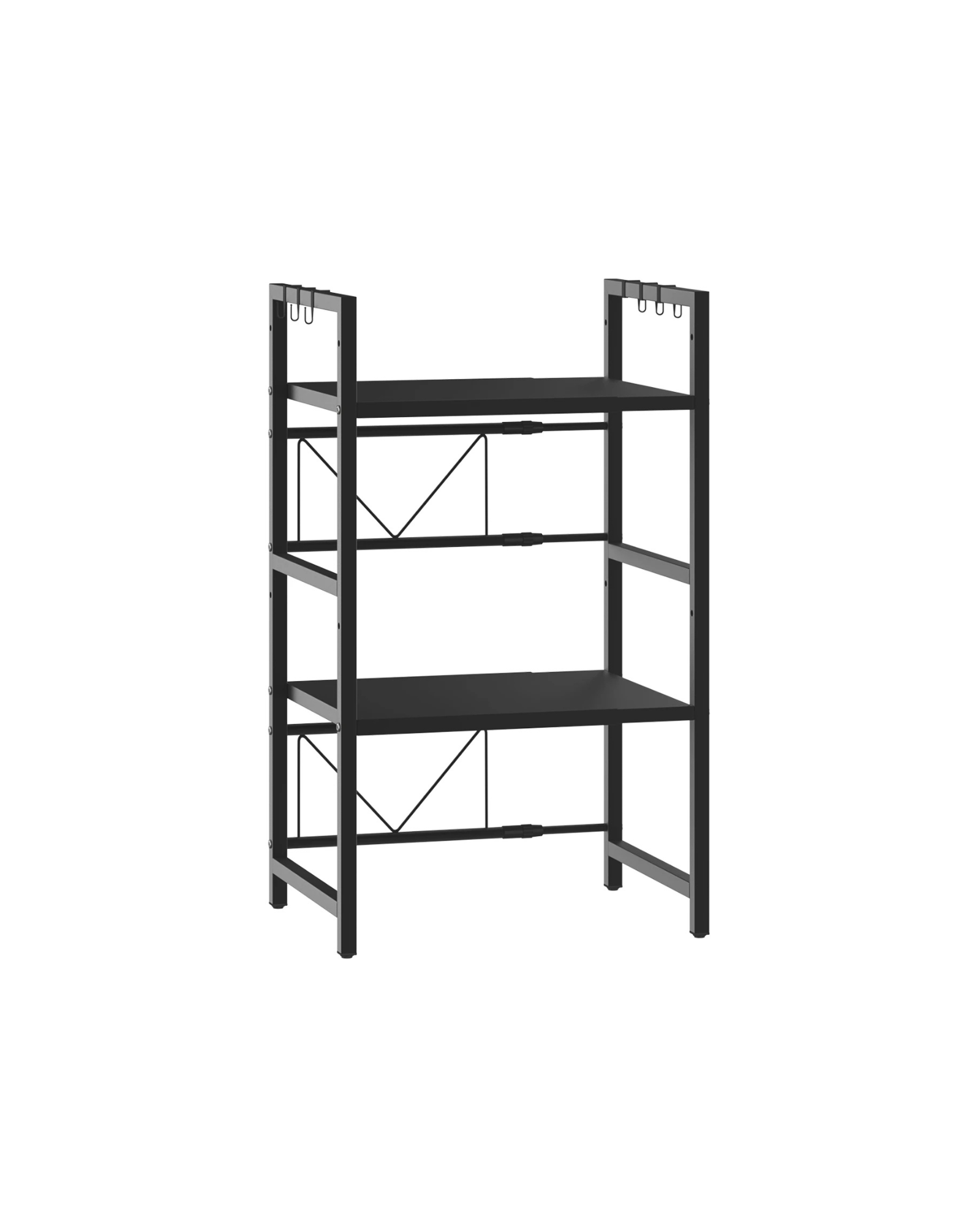 Kitchen Storage Rack Metal Condiment Organizer Shelf Expandable Microwave Shelf Height Adjustable