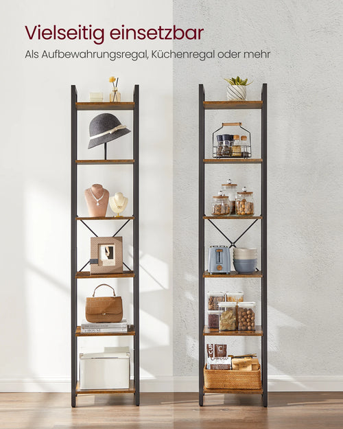 SONGMICS shoe rack / bookcase with 10 compartments, shoe cabinet, 30x40x30 cm per compartment, narrow, with doors, steel frame