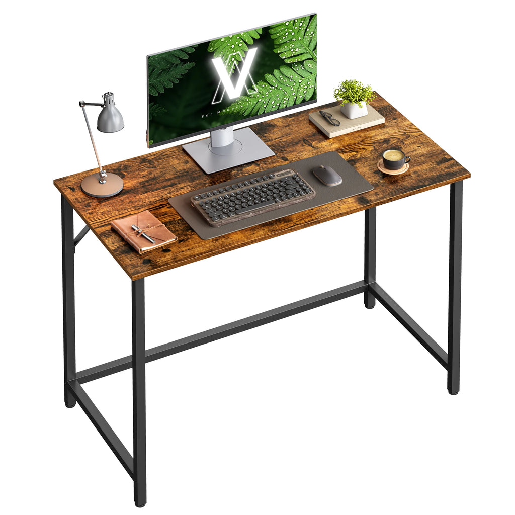 VASAGLE Desk, computer table, office table, for study, bedroom, 50x100x75 cm, industrial design