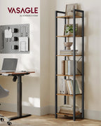 SONGMICS shoe rack / bookcase with 10 compartments, shoe cabinet, 30x40x30 cm per compartment, narrow, with doors, steel frame