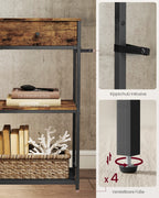 VASAGLE Console table, side table with 2 fabric drawers, hallway table, 24x76x80cm