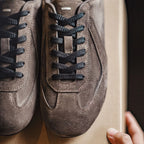 Maden Coffee Brown German Army Trainers | Pigskin Suede Sneakers