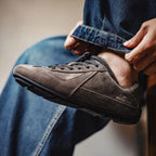 Maden Coffee Brown German Army Trainers | Pigskin Suede Sneakers