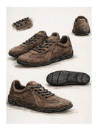 Maden Coffee Brown German Army Trainers | Pigskin Suede Sneakers
