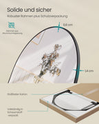 SONGMICS full-length mirror arched stand mirror aluminum alloy frame tempered glass