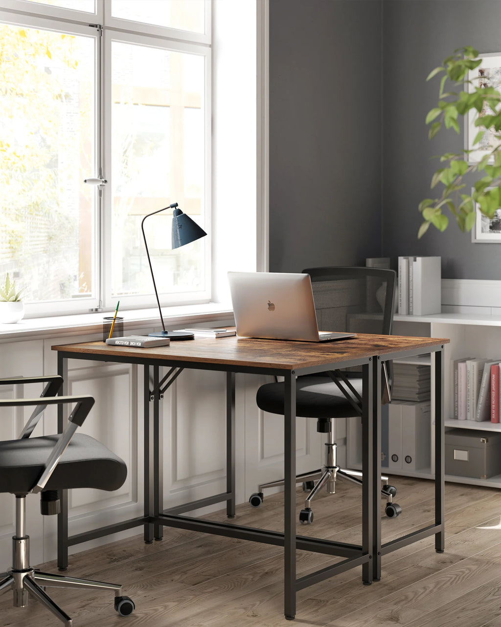 VASAGLE Desk, computer table, office table, for study, bedroom, 50x100x75 cm, industrial design