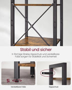 SONGMICS shoe rack / bookcase with 10 compartments, shoe cabinet, 30x40x30 cm per compartment, narrow, with doors, steel frame