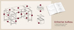 VASAGLE Computer table, office table, desk, with 3 shelves, 2 drawers, 60x140x76 cm, for office
