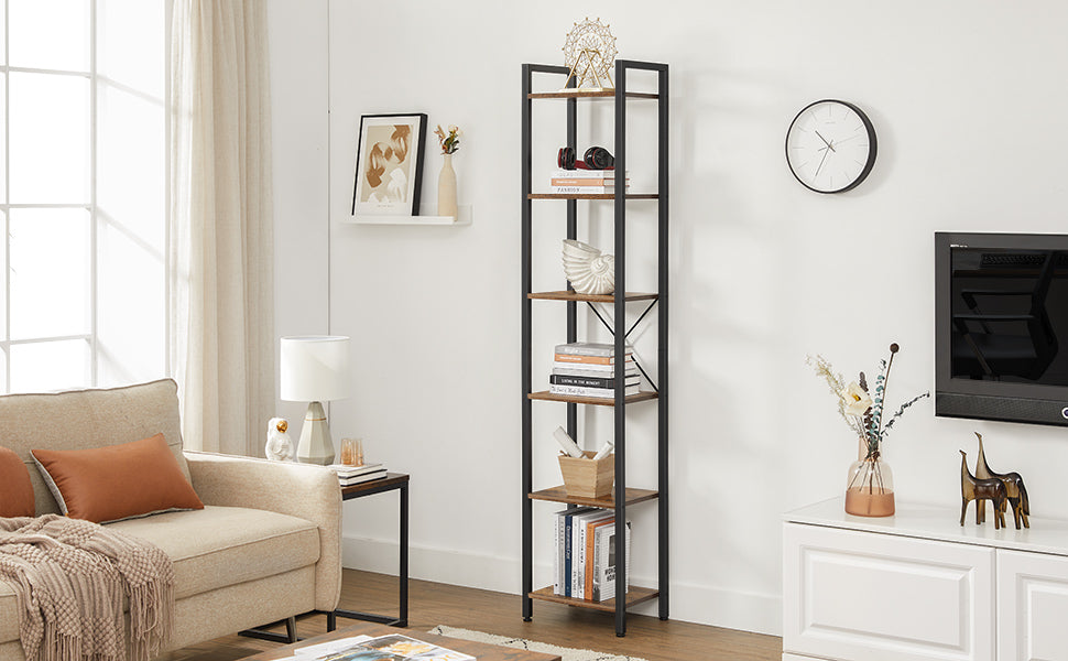SONGMICS shoe rack / bookcase with 10 compartments, shoe cabinet, 30x40x30 cm per compartment, narrow, with doors, steel frame