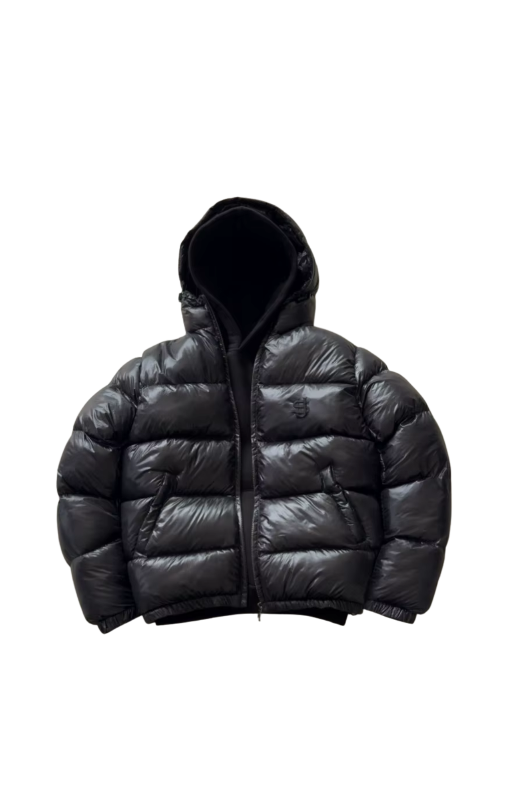 UNISEX PADDED PUFFER JACKET - WHITE / BLACK